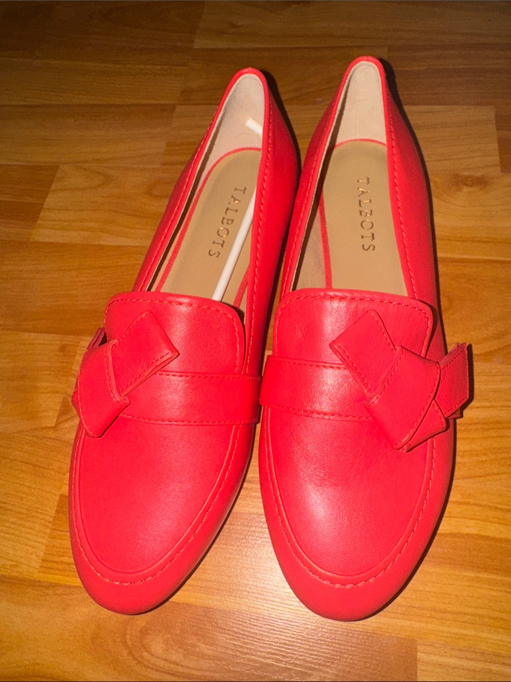 Talbots Cayenne Ryan Knot Genuine Leather Bow Accent Loafer Shoes Size 9M
